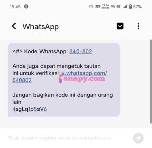 Cara Memasukkan Kode WhatsApp 6 Digit